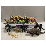 Lot Of Assorted Toy Dinosaurs, Insects, Reptiles,