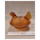 (1) Vintage Hen On Nest Covered Candy Dish
