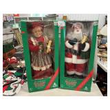 24" Animated Santa & Mrs. Claus