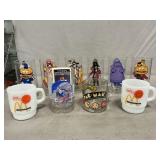 McDonaldï¿½s Glasses & Fire King Coffee Mugs,