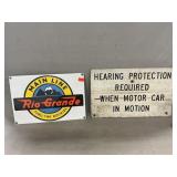 Sealed Porcelains Rio Grande Main Line Sign,