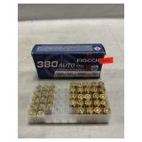 (24) Rounds Of  Fiocchi .380 Auto Ammo + (14)