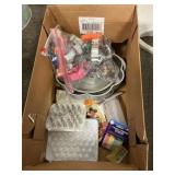 Box Lot With Cookie Cutters, Cake Pans, Icing