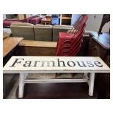 White Farmhouse Bench