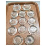 Tray Of (13) Vintage Clear Glass Furniture
