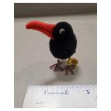 (1) Vintage Steiff Woolen Pom-Pom Raven Figure
