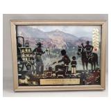(1) Vintage 1958 Reverse-Painted Glass