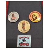 (3) Black Americana Pins & (1) Magnet