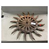 Vintage.Cast Iron Tiller Wheel