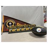 Pittsburgh SteelersPennant, Football & Wooden