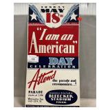 ï¿½I Am An Americanï¿½ Day Celebration Sign, 22ï¿½ x