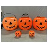 Blow Mold Pumpkin Candy Buckets