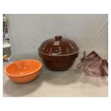 Vintage Monmouth Western Bean Pot, Gibson Bowl,