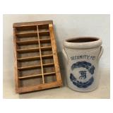 Rockdale Pottery Crock, Small Printerï¿½s Tray