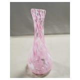 (1) Vintage Hand-Blown Glass Bud Vase (8.5" Tall)