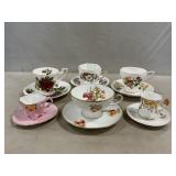 Bone China & Vintage Porcelain Cups/Saucers