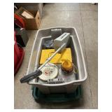 Storage Tote With Metal Detector, Big Bird Radio,