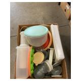 Box Lot Full Of Tupperware, Plastic Storage