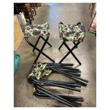 (6) Camo Folding Seats