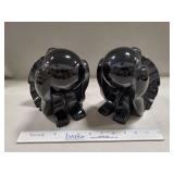 Set Of Two Fitz & Floyd Art Deco Style Fantailed