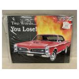 NIP Pontiac GTO Sign, 16" x 12.5"