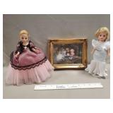 (2) Collector Dolls & (1) Framed Print