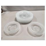 (6) 8.5" Clear Depression Glass Plates & (2)