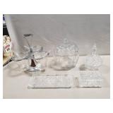 Tray Of Assorted Clear Glass Items