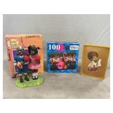 Black Americana Figure, Sealed Puzzle, Vintage
