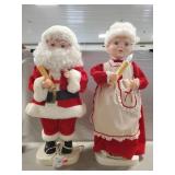 Vintage Mr. & Mrs. Santa Claus Animated Figures