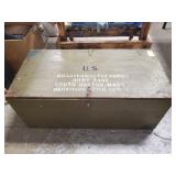 (1) Vintage U.S. Military Footlocker