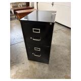Black 2 Drawer File Cabinet