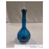 (1) Vintage Fenton Jamestown Blue Barber Bottle