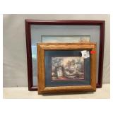 Covered Bridge Signed Lithograph, Country Estate