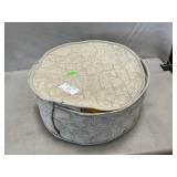(12) Gold Chargers In Fabric Storage Bag