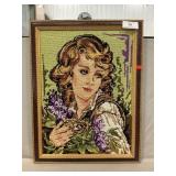 Framed Needlepoint Tapestry (16.5 x 21.5)