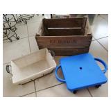 (1) Vintage Wooden Crate (20"ï¿½13.5"ï¿½10") & More