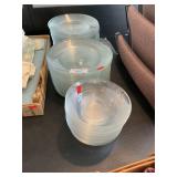 Lot Of Clear Glass Bowls & Plates