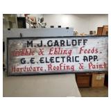 (1) Vintage Wooden Advertising Sign (48"ï¿½18")