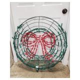 (1) Large Wire-Frame Lighted Christmas Wreath w/