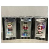 (3) Radko Glass Christmas Ornaments