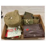 Vintage Boy Scouts Canteen, Hygiene Set, Sewing