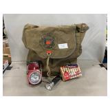 Vintage Boy Scouts Rucksack With Flaslights &
