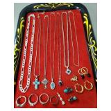 Tray Of Assorted Sterling Silver/925 Jewelry