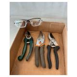 Fiskars & Assorted Prunig Shears, Safety Glasses