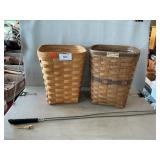 (1) Longaberger Wastebasket + Unmarked Woven