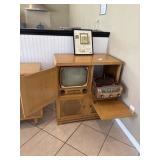 Admiral TV & Record Cabinet w/ Advertisement