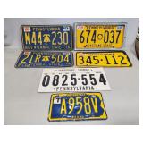 (6) Assorted PA. License Plates