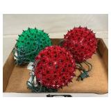 (3) Electric Lighted Christmas Orbs (All Light)