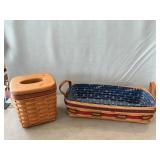 Longaberger Bread Basket & Tissue Basket